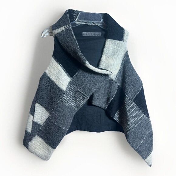 Zara Wool Vest Dark Academia Grunge Goth Plaid Patchwork Size Small.    N - Picture 1 of 6